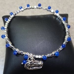 GATORS Bracelet Gators Silver/Blue. ADJUSTABLE